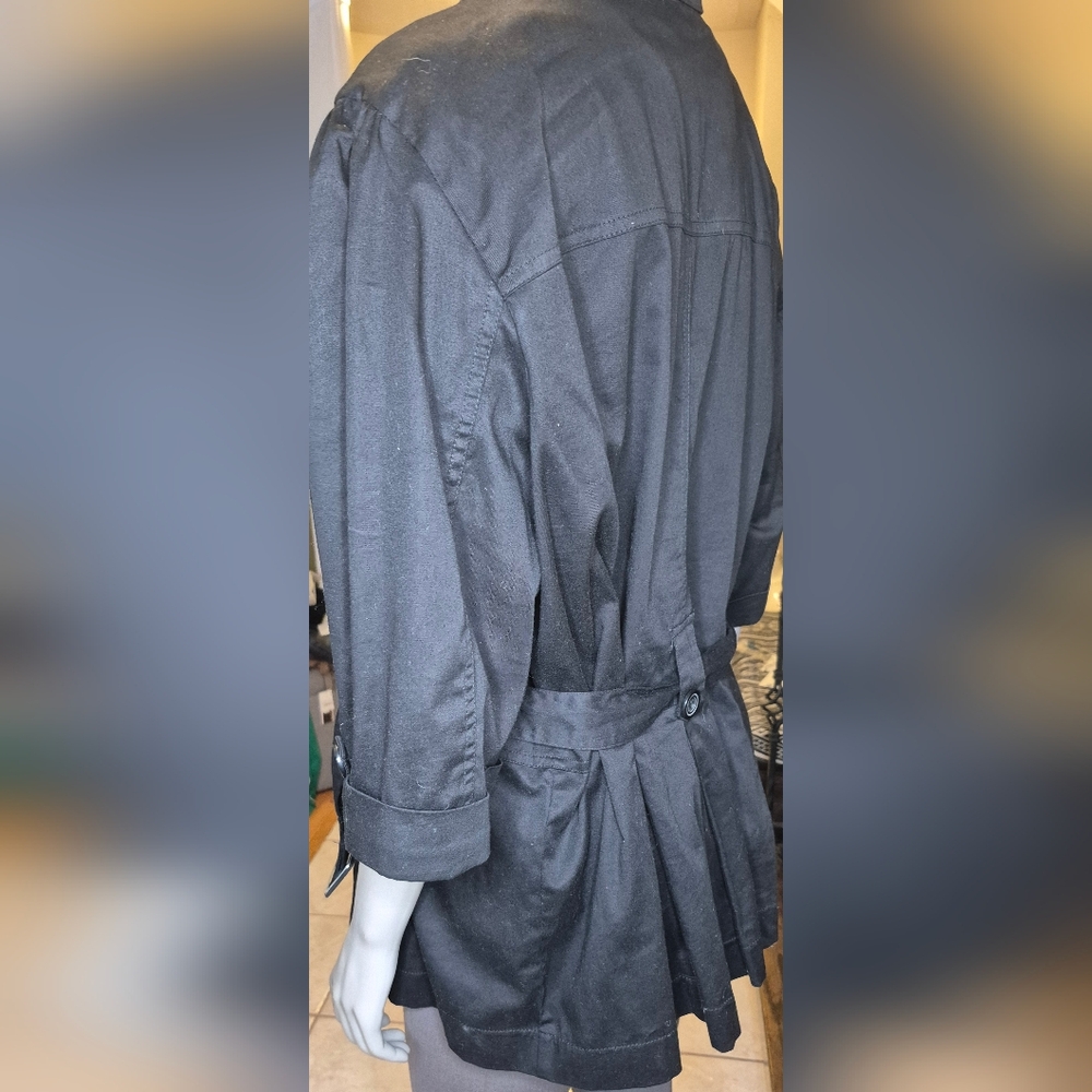 Dots Black Women's Button Down 3/4 Sleeve Shirt - Picture 6 of 14